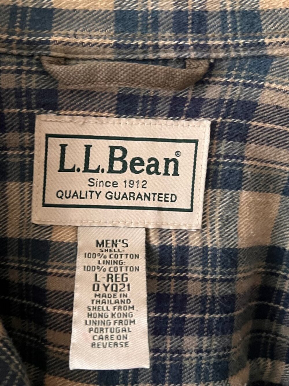 Vintage L.L. Bean Green Cotton Jacket, Men's Large - Picture 5 of 10